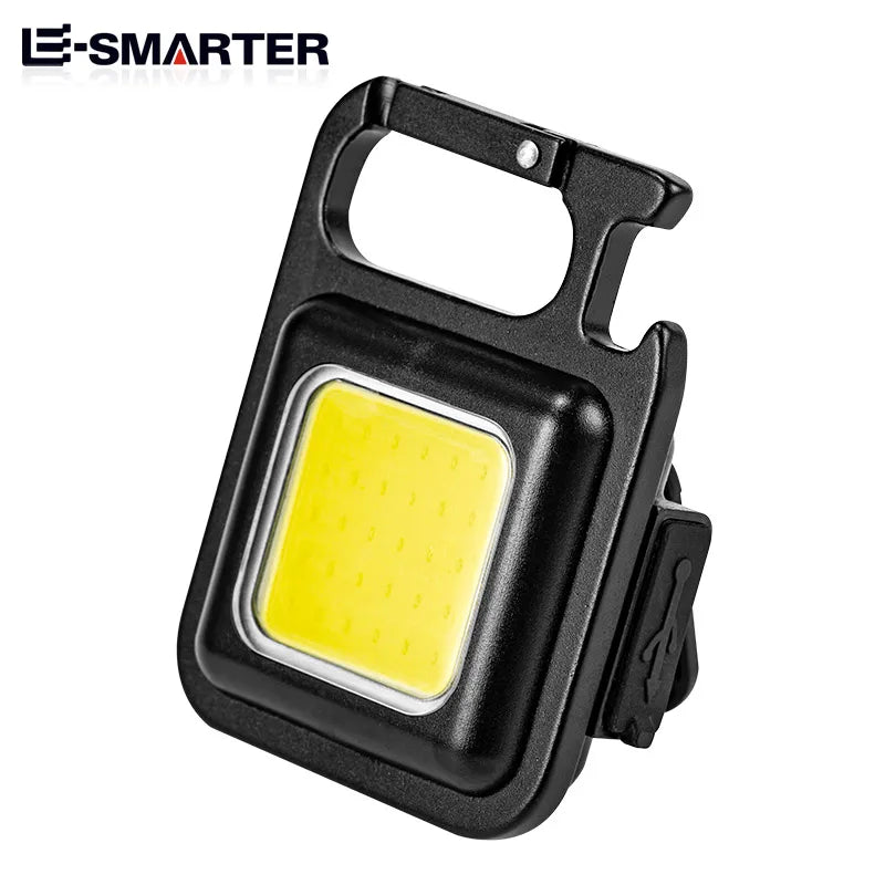 COB baterka Mini přenosná svítilna na klíče 4 osvětlení EDC baterka Venkovní voděodolná Nouzové Kempování Rybaření Pracovní světla