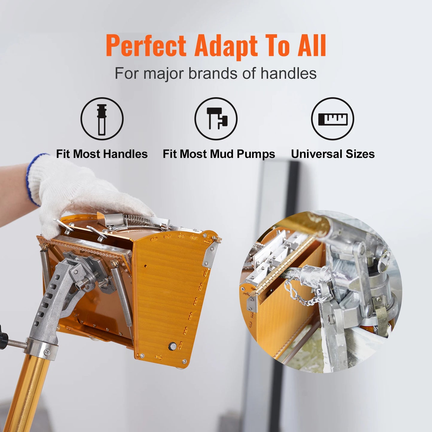 VEVOR Plochý box na sádrokarton 10palcový široký Quick Clean hliníkové dokončovací bláto pro sádrokartonové desky Extra 2 čepele (10/12palcové)