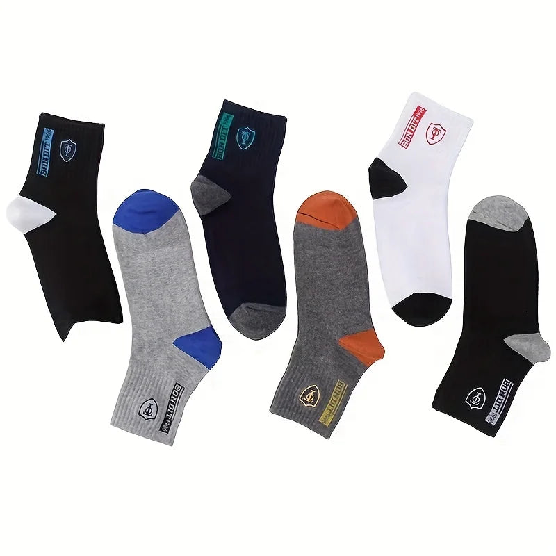 5PCS Set pánské ultra prodyšné stylové sportovní ponožky pro vysoce výkonné basketbalové fotbalové módní multibalení