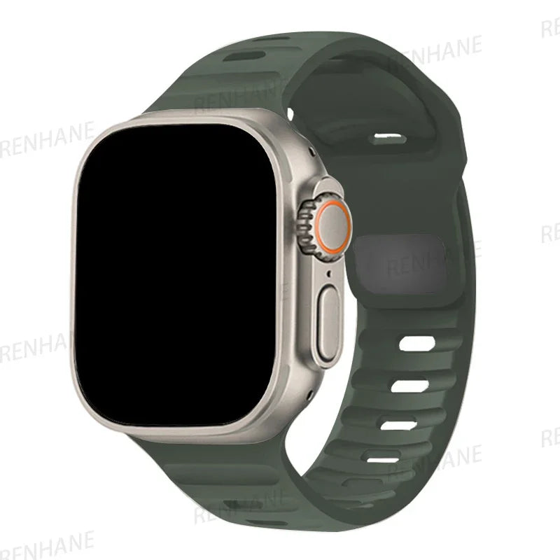 Silikonový pásek pro Apple Watch 49 mm 45 mm 44 mm 41 mm 40 mm 42 mm 38 mm Sportovní náramek Correa IWatch Ultra Series 9 8 7 6 5 3 SE Řemínek