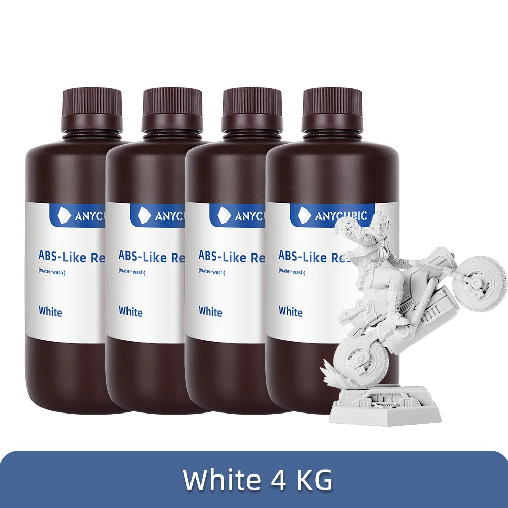 Nejnovější ANYCUBIC ABS-like Resin V2 vodou omyvatelná 405nm fotopolymerová pryskyřice ABS 3D pryskyřice Vysoce přesná pro LCD 3D tiskárnu
