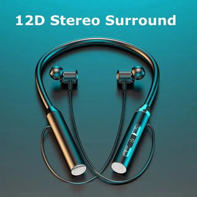 Bezdrátová sluchátka Bluetooth 5.0 Sluchátka na krk Silikonová Hifi 9D Stereo sportovní sluchátka Halter Vodotěsná magnetická sluchátka