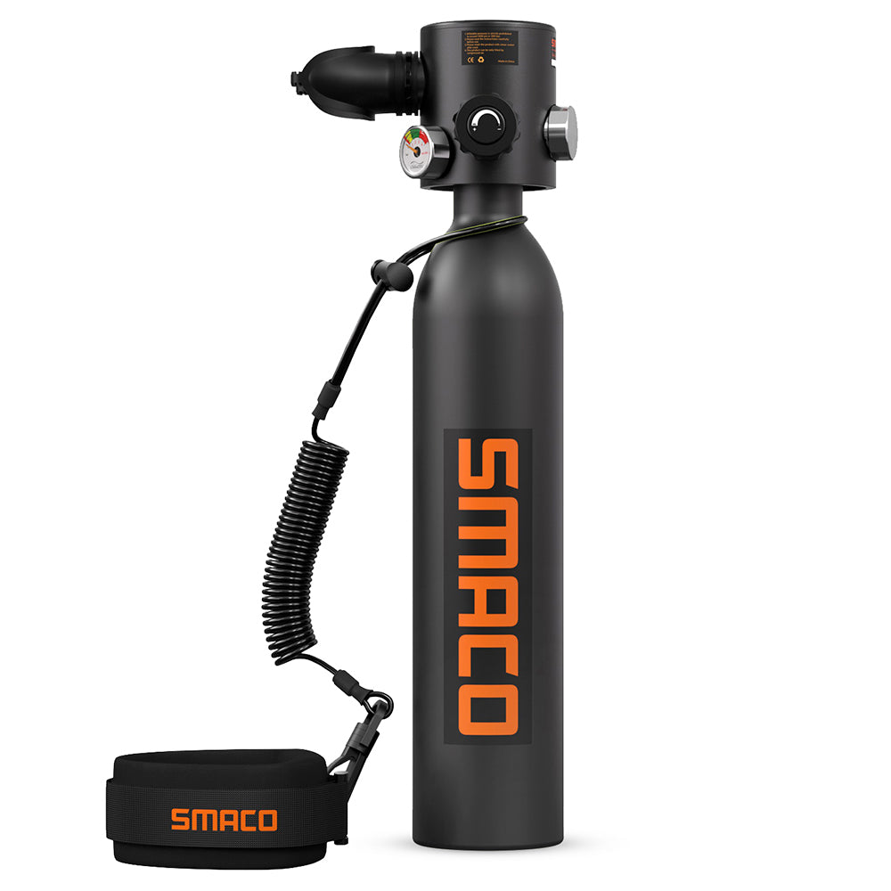 SMACO S500 0.7L Mini Scuba Diving Tank - Black