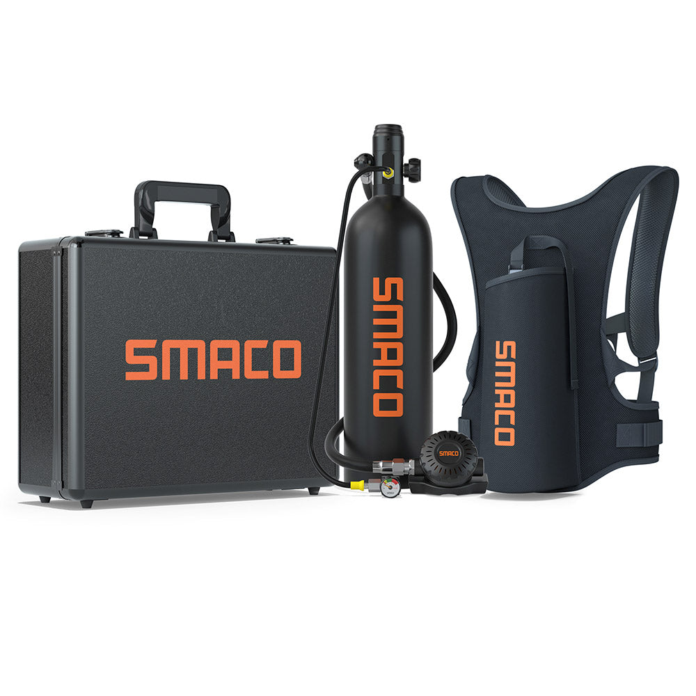 SMACO S700 Plus 2L Scuba Tank - Black