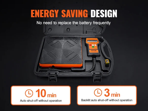 Váha na chladivo VEVOR 110/220 LBS HAVC Freonová váha pro obnovení nabíjení s kabelovým dálkovým ovládáním 2/5g Vysoce přesná elektronika