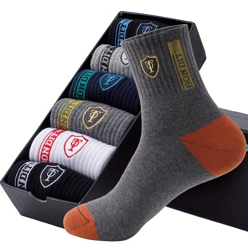 5PCS Set pánské ultra prodyšné stylové sportovní ponožky pro vysoce výkonné basketbalové fotbalové módní multibalení