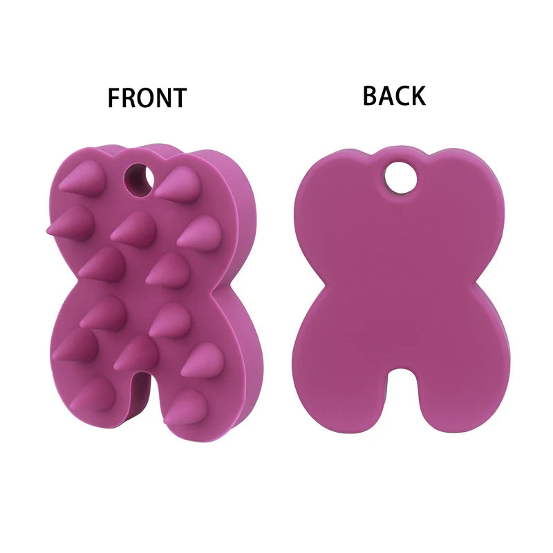 Silikonový šamponový kartáč Hlava masáž vlasové pokožky hřeben Svědění kořínků vlasů Vyčistěte pokožku hlavy Důkladně tělový masážní kartáč Kartáč do koupele