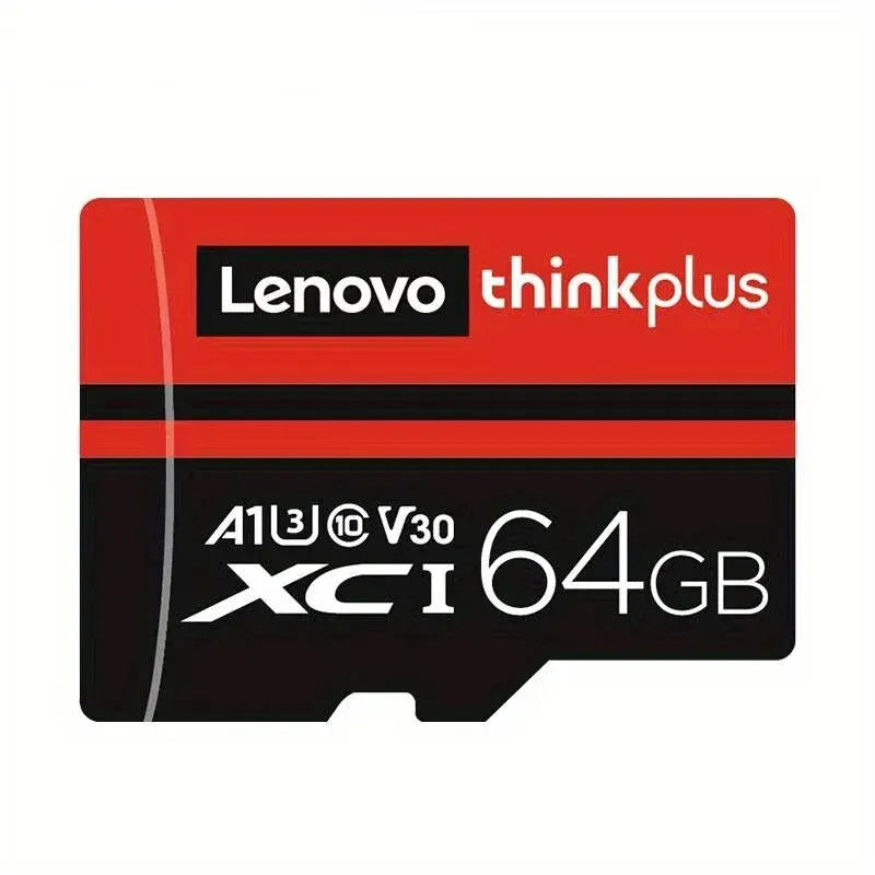 Lenovo ThinkPlus Mini Micro SD karta Class 10 TF Flash karta 64GB červená a černá paměťová karta pro mobilní telefon PC reproduktor