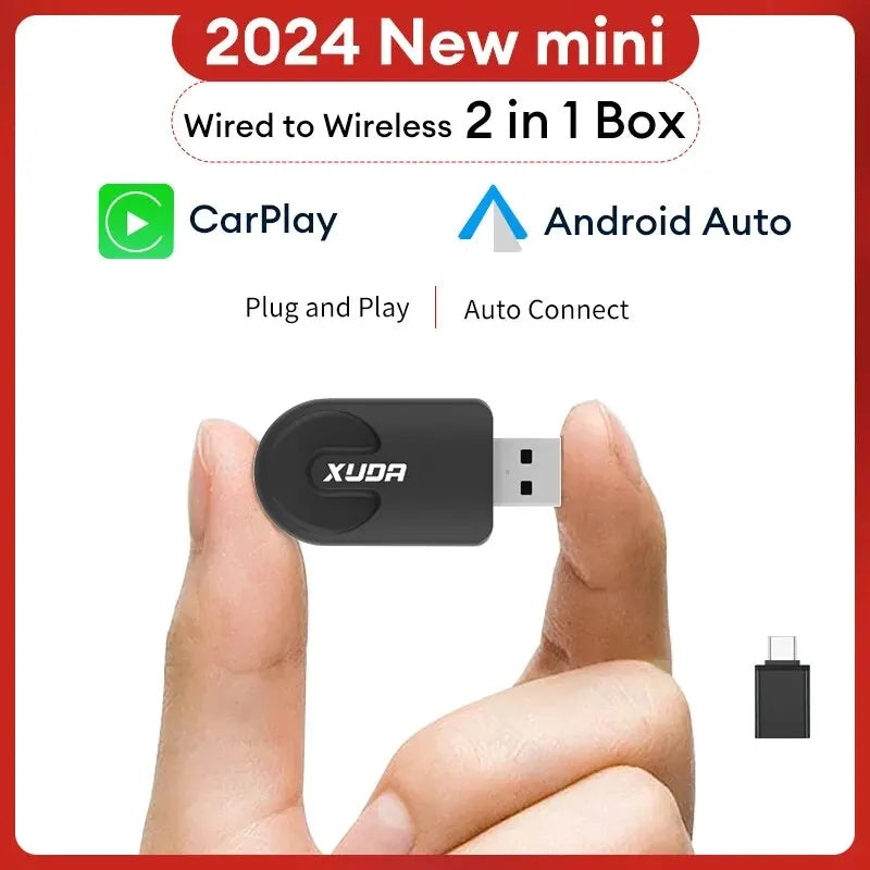 XUDA NEW Bezdrátový bezdrátový adaptér CarPlay Android Auto Smart Mini Box Plug and Play WiFi Fast Connect Universal pro Nissan