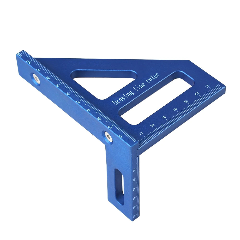 3D víceúhlové měřící pravítko 45/90 stupňů Plastové tesařské pravítko Čtvercový úhloměr Pravítko rýsovací čáry Nástroj pro rozvržení pokosu trojúhelník