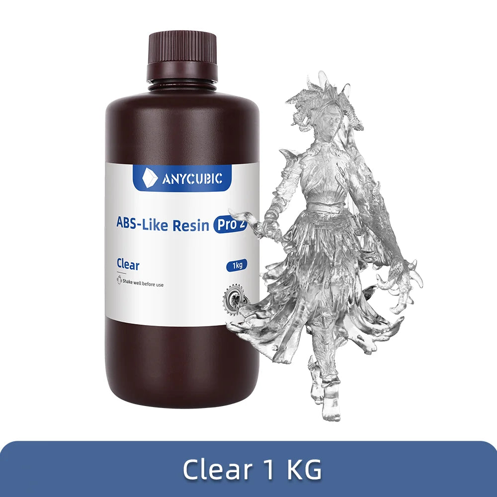 Nejnovější Anycubic ABS-Like+ Resin Pro 2 Rychlé UV vytvrzování 405nm Standardní fotopolymerová pryskyřice ABS 3D Resin Vysoce přesná pro LCD