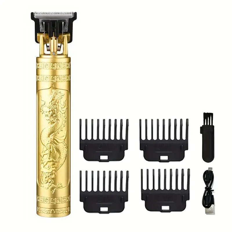 Dobíjecí sada pro pánskou péči – elektrický holicí strojek, zastřihovač chloupků na těle, zastřihovač na mokré a suché vlasy s více zuby