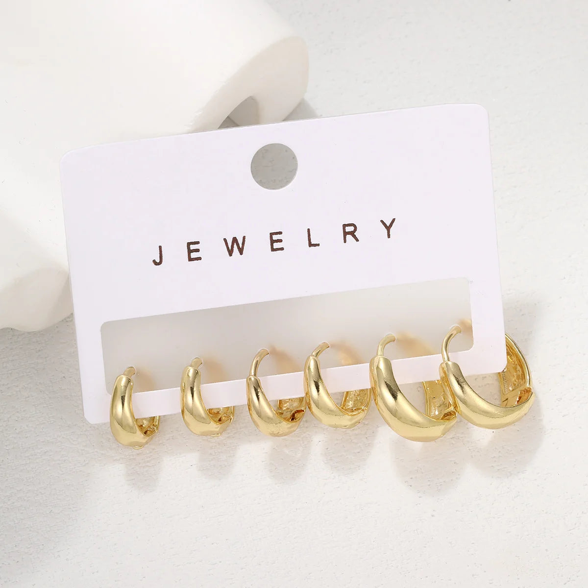 3ks Nové minimalistické měděné kovové kruhové náušnice pro ženy Jednoduchý kruh Pánské malé náušnice Punk Unisex Rock Piercing Šperky