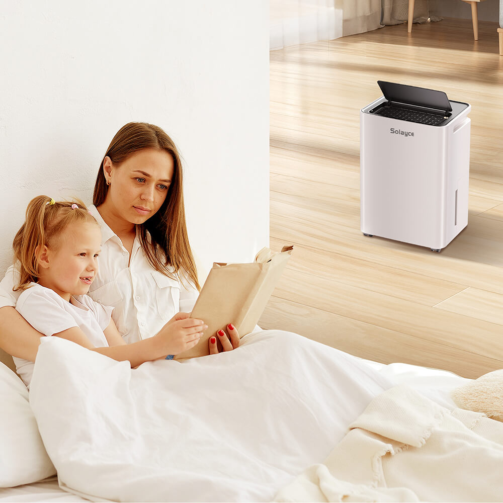 Solayce PD16R-02EE Dehumidifier 16L/24h, 3.2L Large Water Tank, Digital Humidity Display, Coverage Area 50㎡(538 sq. ft), 24H Timer, Ideal for Laundry Drying, Bedroom, Basement, Garage & Kitchen