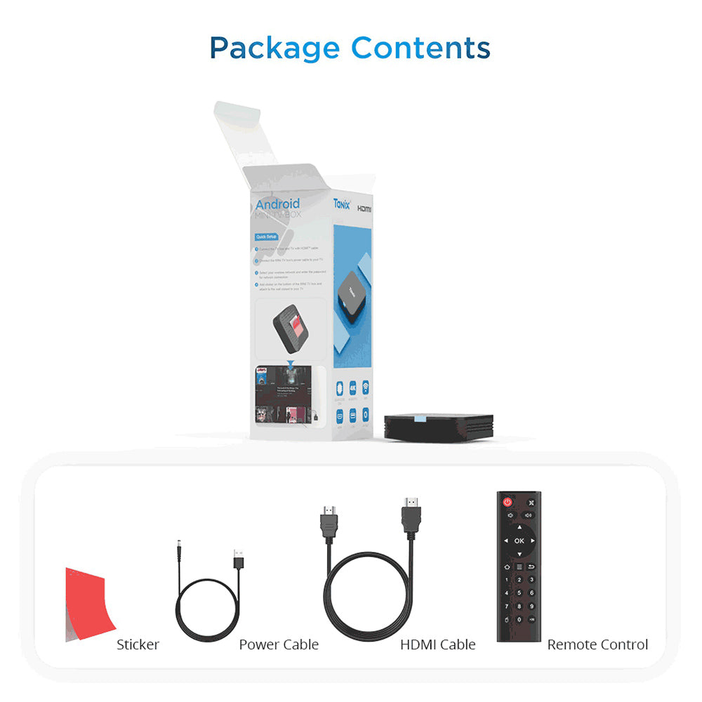 TANIX TX1 Mini TV Box, Android 10, Allwinner H313, Built-in WiFi, 1GB RAM 8GB ROM, Support 4K Decoding, 1*AV 1*HDMI 1*USB 2.0