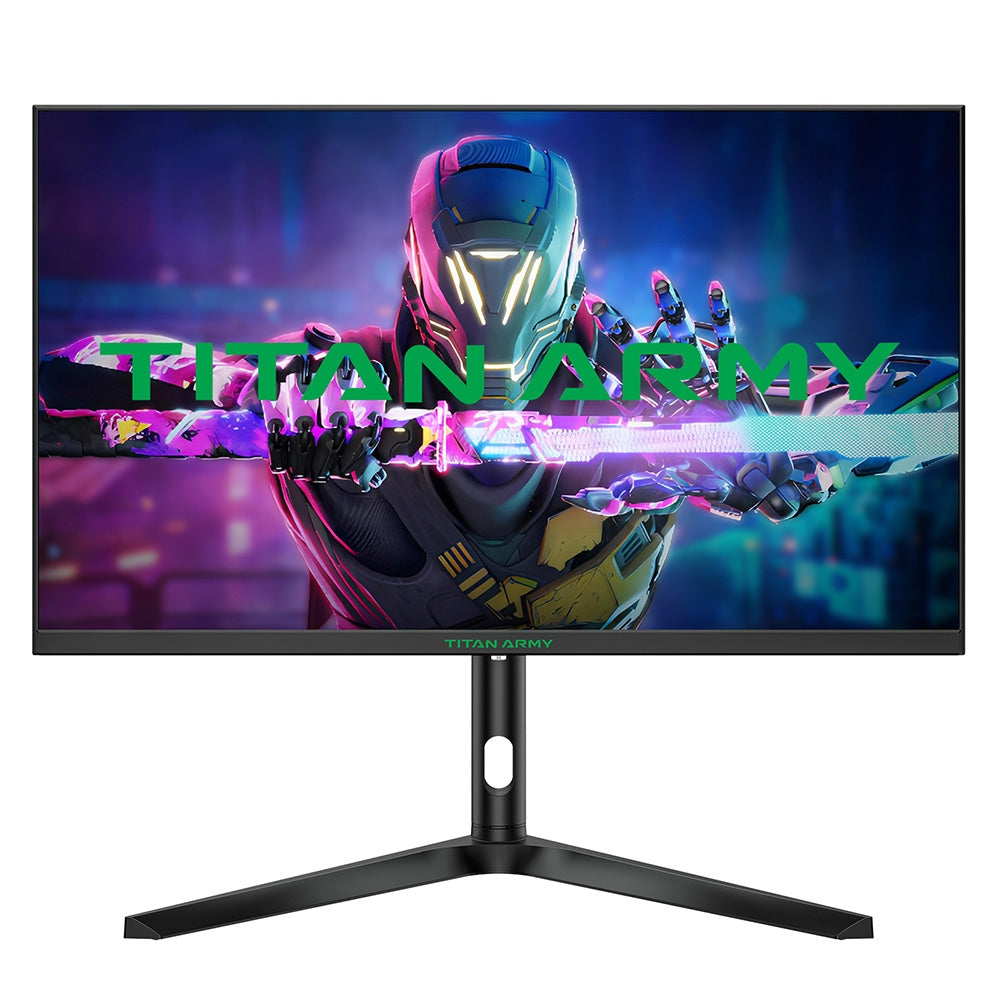 TITAN ARMY P27A2R 27-Inch Gaming Monitor, Fast IPS 180Hz Adaptive Sync, 2560*1440 QHD, 1ms GTG, 95% DCI-P3, Support FPS/RTS Gaming Mode, Low Blue, 2*HDMI 2.0 2*DP 1.4 1*Audio, Adjustable Height VESA Mount