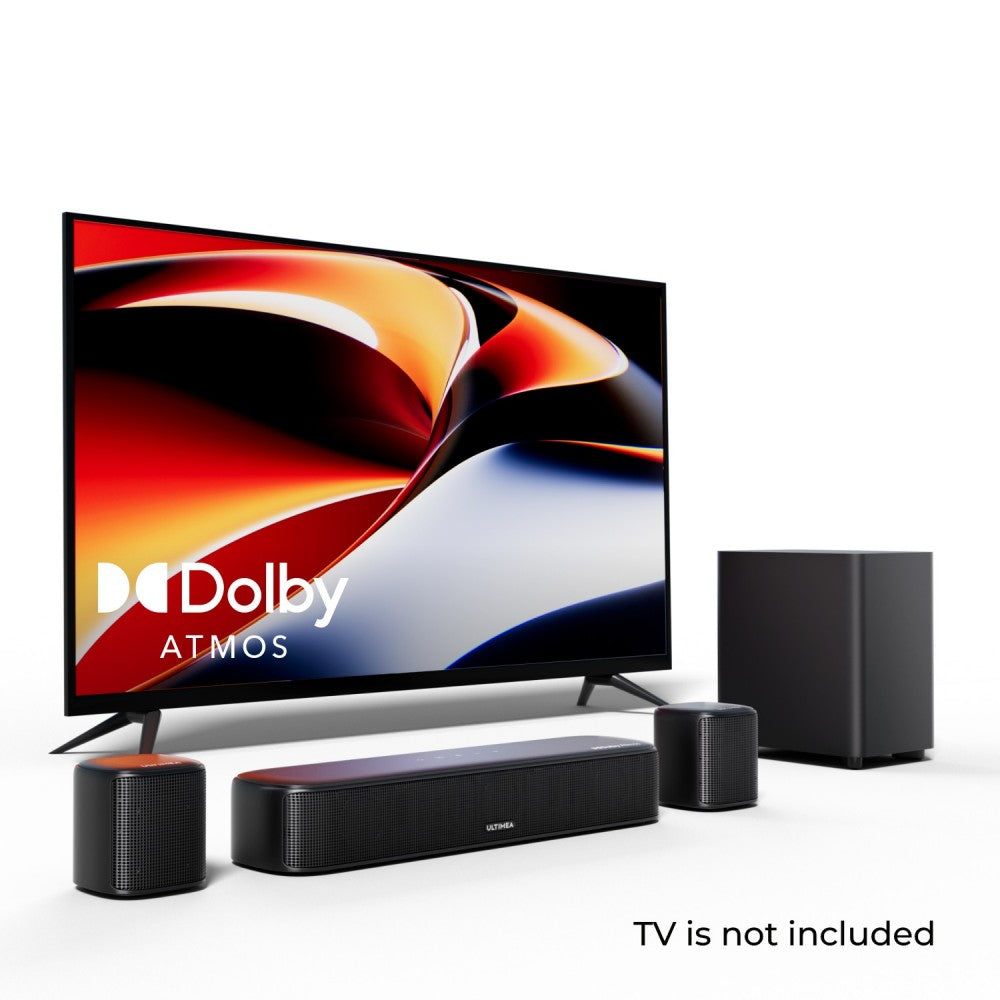 Ultimea Aura A50 Pro 5.1 Soundbar, Dolby Atmos, Surround Sound System for TV, App Control, 2 Surround Speakers, HDMI eARC/OPT/AUX/BT