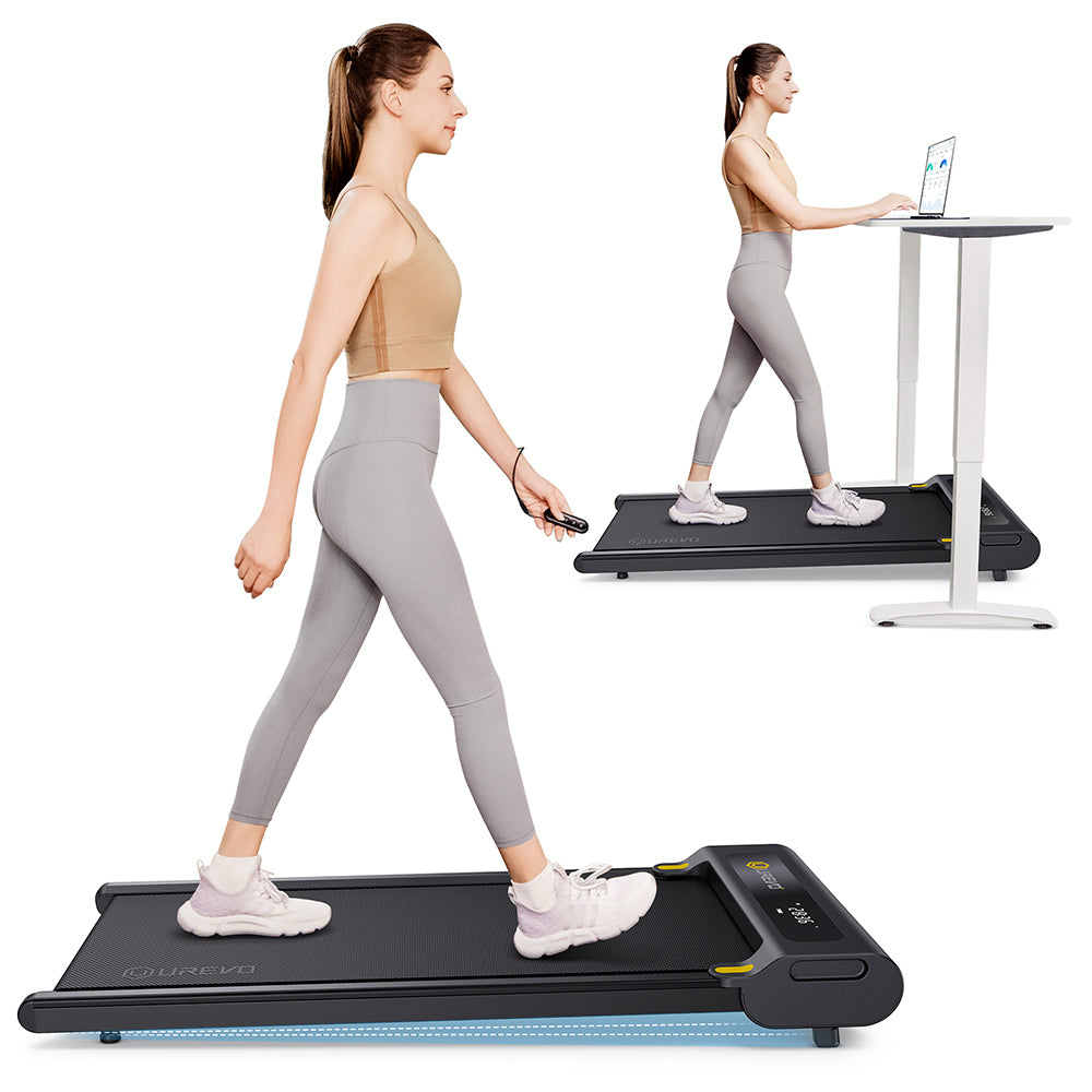 Xiaomi UREVO E3S Walking Treadmill with Incline, Quiet 2.25 HP Motor, LED Display, Remote Control, 0.9-6.4 kmph Speed, 265lbs/120kg Weight Capacity