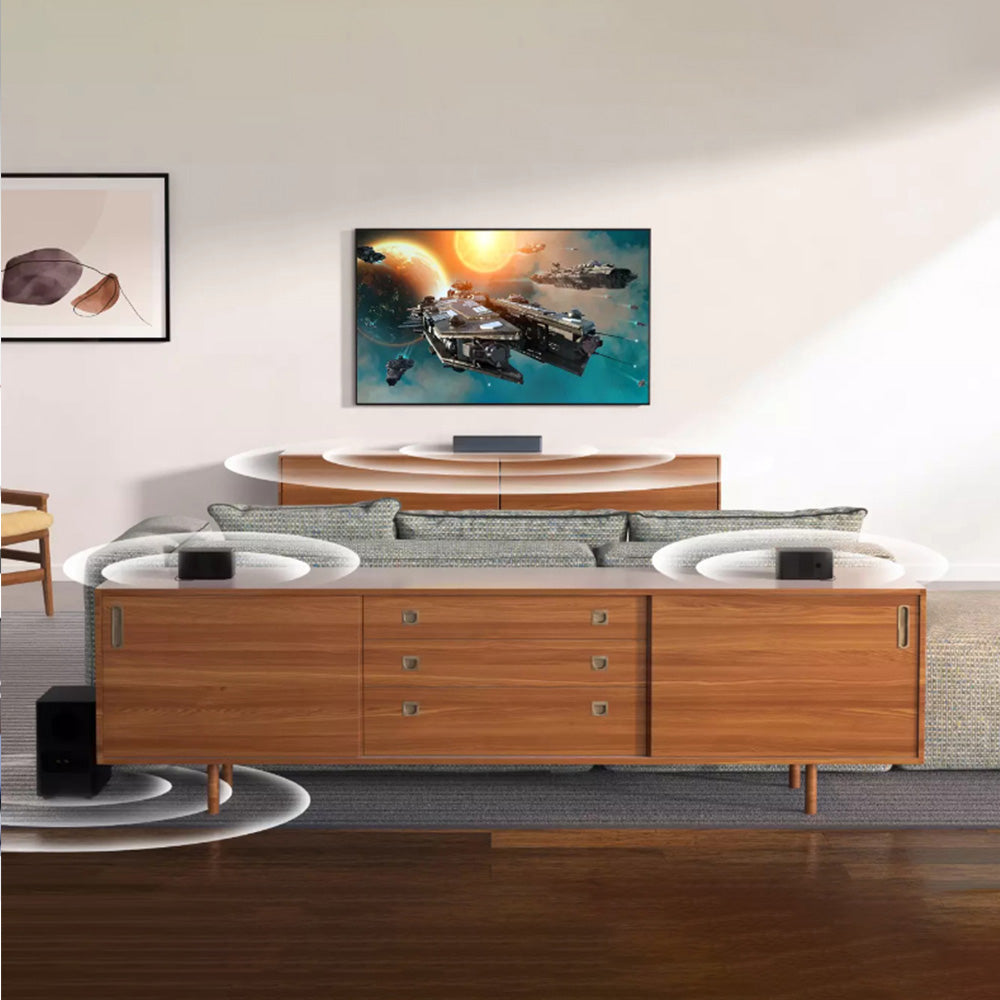 Ultimea Poseidon D50 5.1 Channel Soundbar with Subwoofer and Rear Surround Speakers, Adjustable Surround Level, 3 EQ Modes