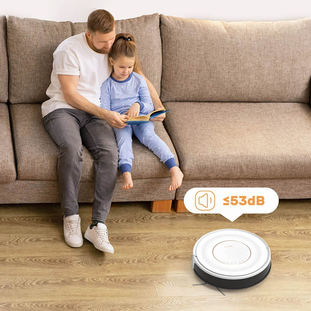 Verefa V60 Pro Robot Vacuum Cleaner, Self Emptying, 3200Pa Suction, 2L Dust Bag, Quiet Cleaning, Smart Navigation 2.0, 150Mins Max Runtime, APP/Remote Control - White