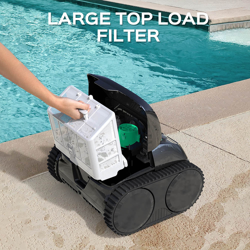 WYBOT C1 Cordless Robotic Pool Cleaner, 150min Runtime, Wall Climbing, Intelligent Route Planning, APP Control, for Pools up to 1,615 Sq.ft