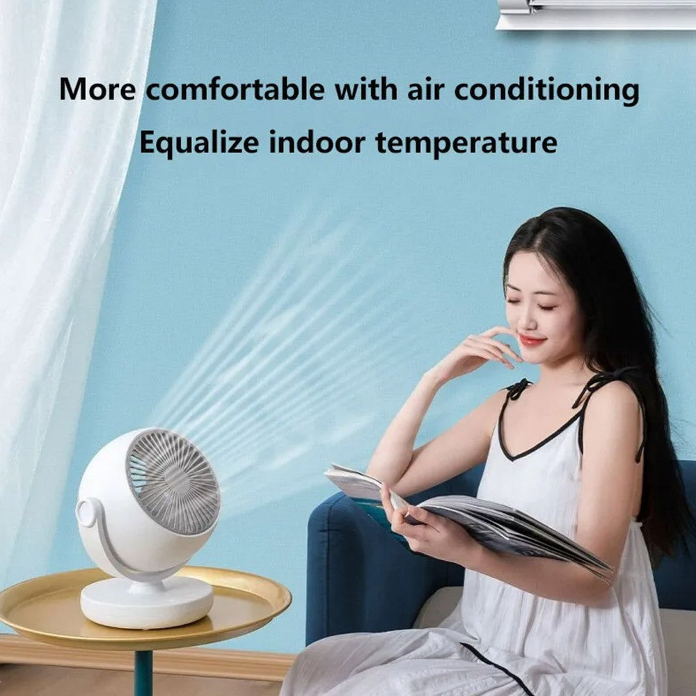 Xiaoda Feiyue C06 Desktop Portable Air Circulation Fan, 3 Gears Wind, Timing Function, Shaking Head Up and Down - Plug-in Version
