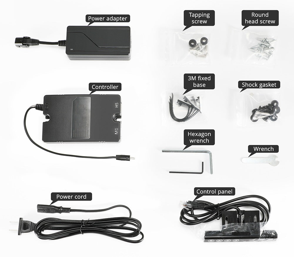 ACGAM KVTD-2 Single-motor Two-stage Legs Electric Standing Desk Frame (Black)