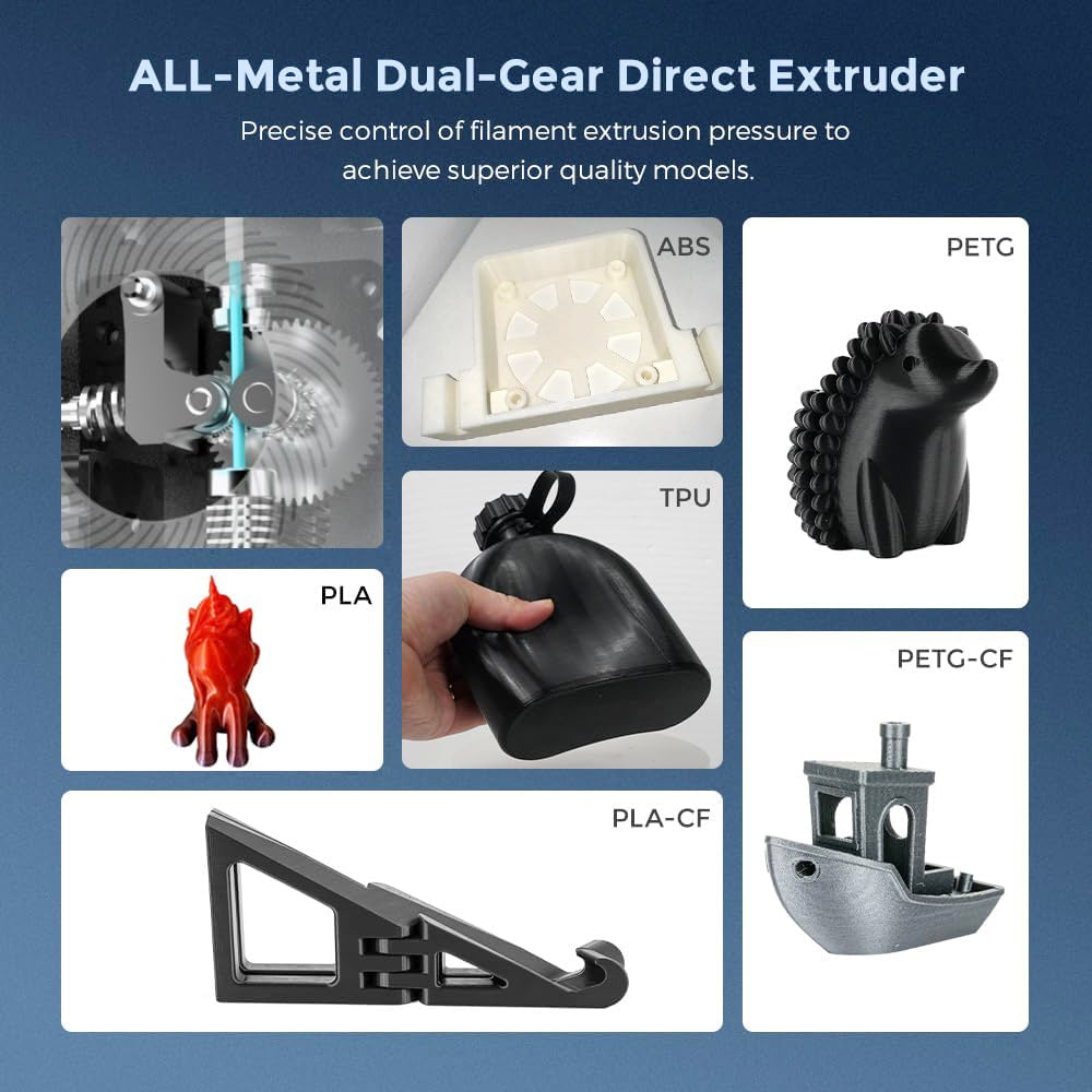 Flashforge Adventurer 5M 3D Printer, Auto Leveling, 600mm/s Max Sprinting Speed, Filament Runout Reminder, Power Loss Recovery, 4.3-inch LCD Touchscreen, WiFi Connection, 220x220x220mm