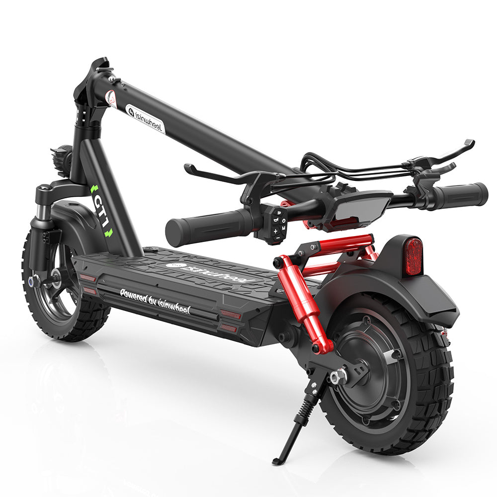 isinwheel GT1 Electric Scooter, 800W Motor, 48V 10Ah Battery, 10-inch Off-road Tire, 45km/h Max Speed, 45km Range, Disc Brakes, Front & Rear Shock Absorption, 150kg Max Load, App Control