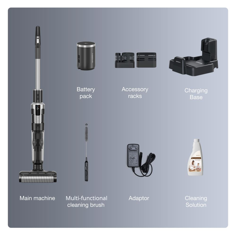 JIMMY HW9 Cordless Wet and Dry Vacuum Cleaner, Self-Cleaning, 400ml Dust Water Tank, Waterproof Brushless Motor, Water Spray Control, LED Display