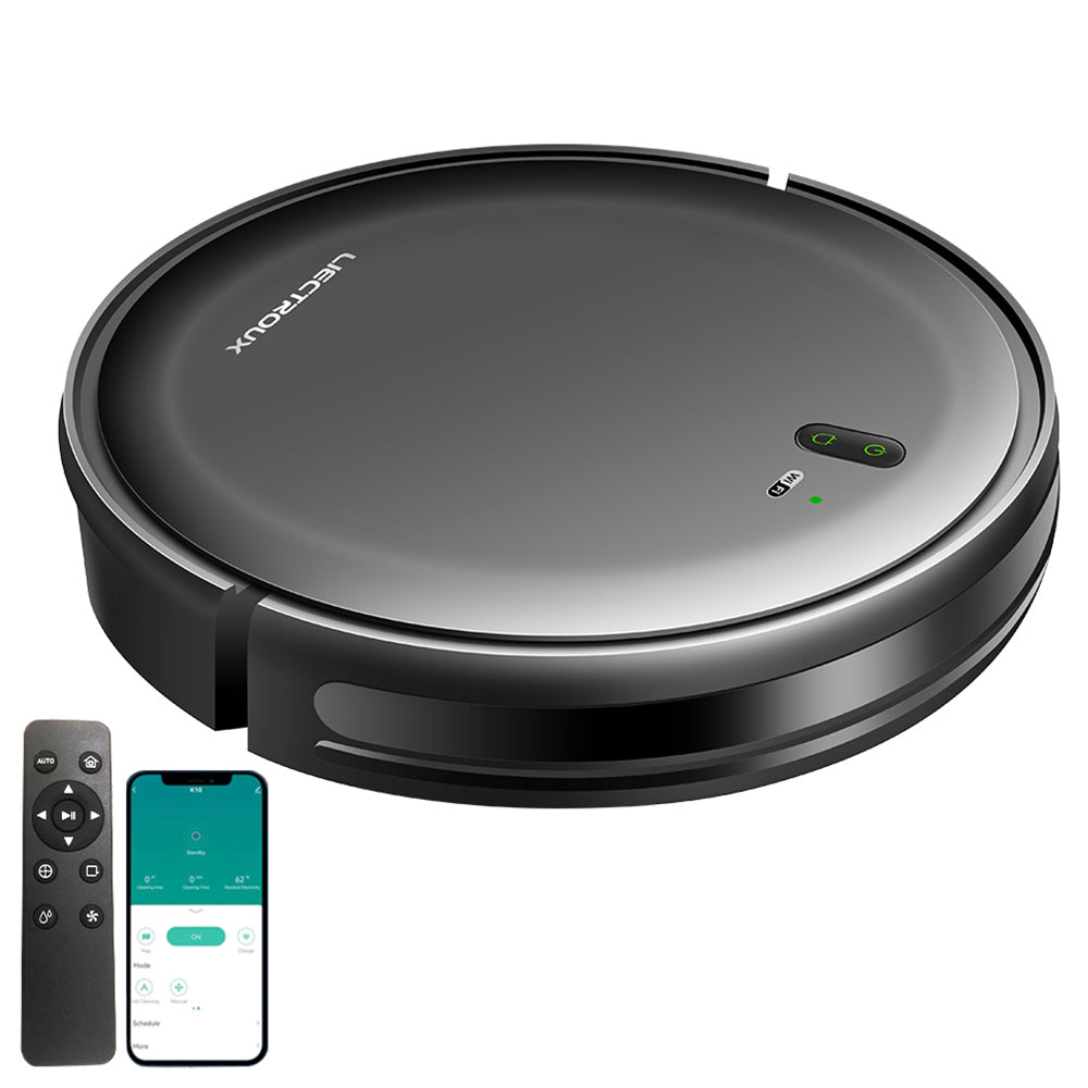 Liectroux L200 Robot Vacuum Cleaner, Max 4000Pa Suction, Smart Mapping, 230ml Electric Control Water Tank, Up to 120 Mins Runtime, APP/Voice Control, Lower Noise