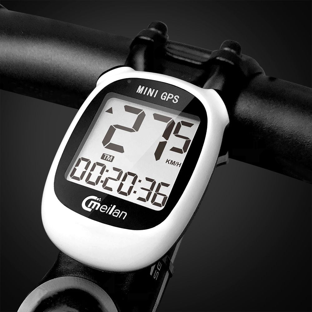 Meilan M3 Mini GPS Bike Computer Waterproof Speedometer Odometer 1.6 Inch Monochrome Display - White