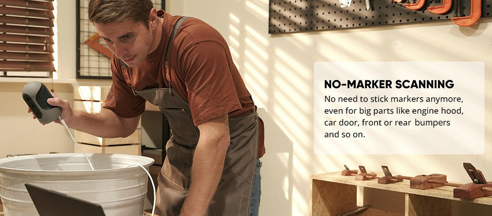 Luxusní 3D skener 3DMakerpro Mole, přesnost 0,05 mm, rozlišení 0,1 mm, pracovní vzdálenost 150–400 mm, s multispektrální technologií, podpora skenování obličeje