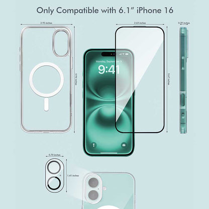 3inuS S61 Phone Case and Screen Protector for iPhone 16