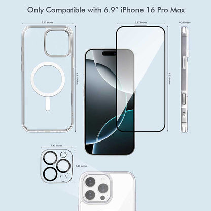 3inuS S63 Phone Case and Screen Protector for iPhone 16 Pro Max