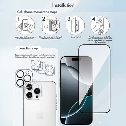 3inuS S63 Phone Case and Screen Protector for iPhone 16 Pro Max