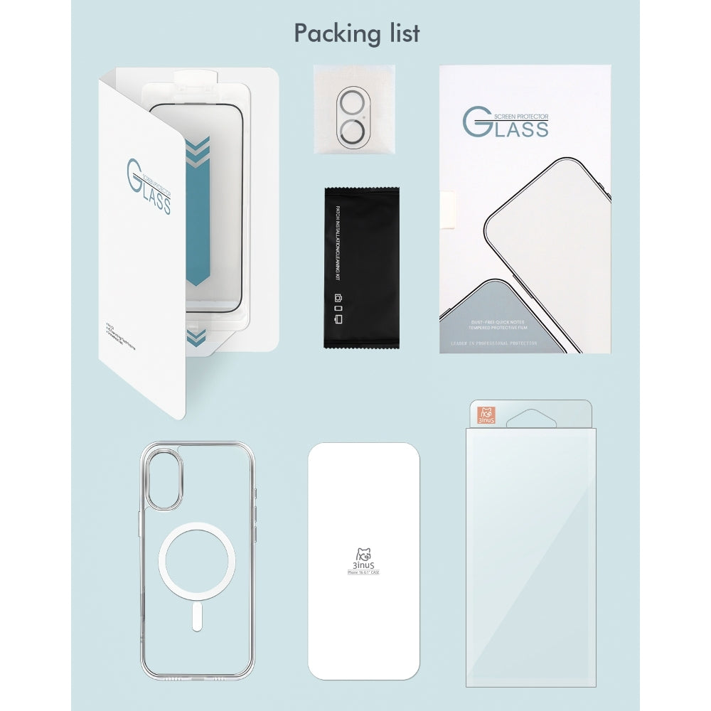 Pouzdro a ochranný kryt na displej 3inuS S61 pro iPhone 16