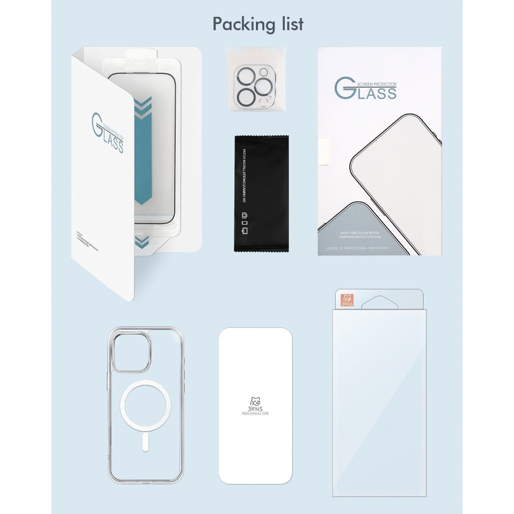 Pouzdro a ochranný kryt na displej 3inuS S62 pro iPhone 16 Pro