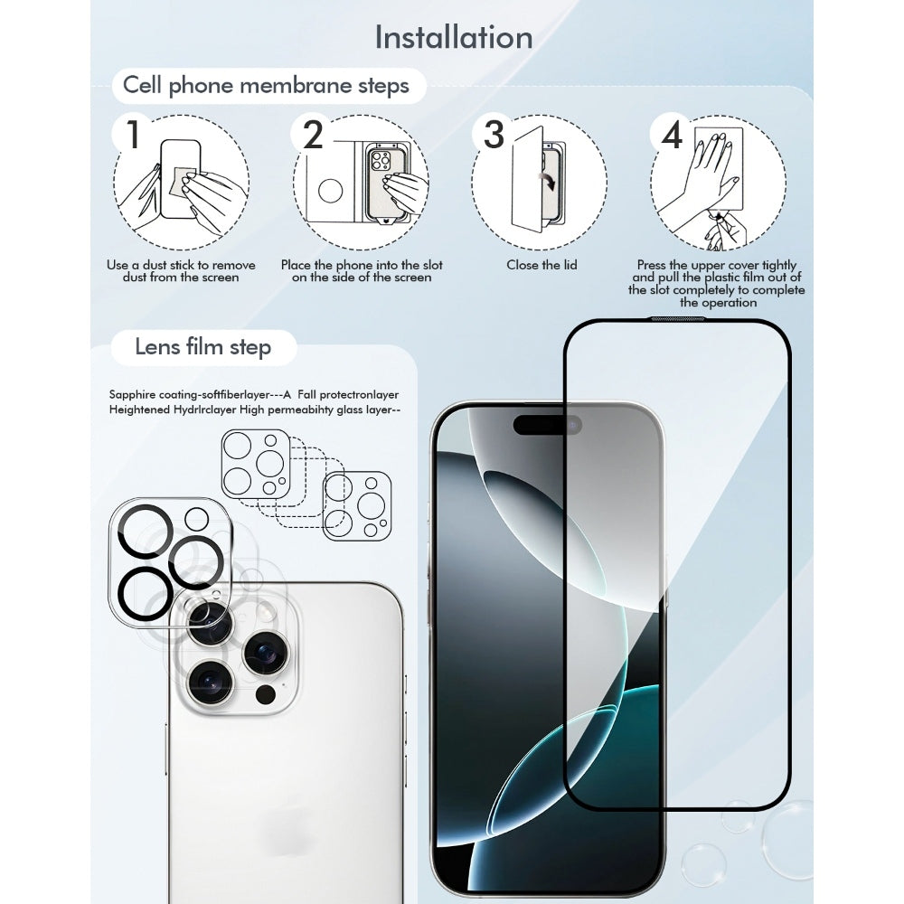 Pouzdro a ochranný kryt na displej 3inuS S63 pro iPhone 16 Pro Max