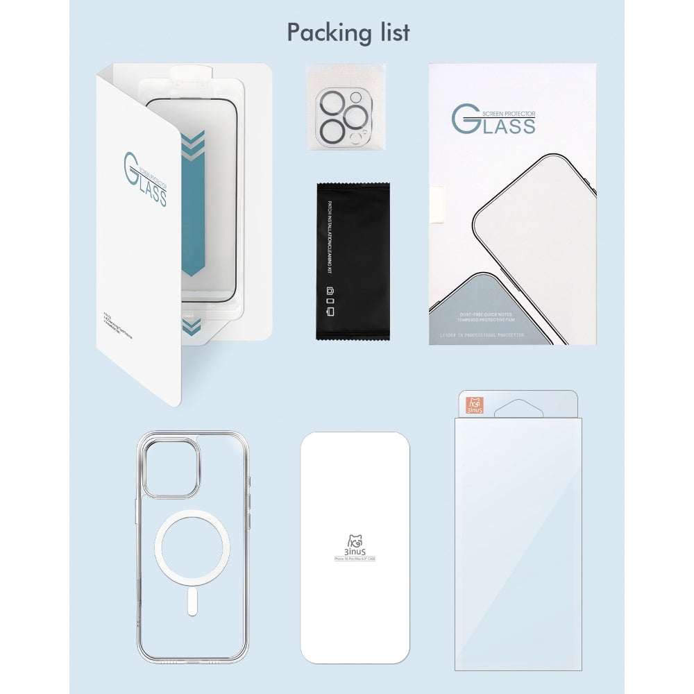 Pouzdro a ochranný kryt na displej 3inuS S63 pro iPhone 16 Pro Max