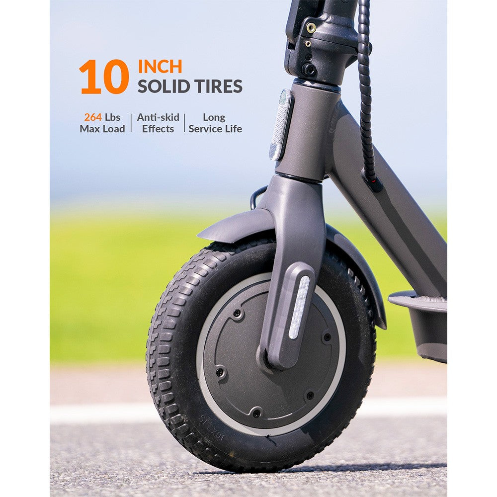 5TH WHEEL V30 Pro Foldable Electric Scooter 10 inch Tire 350W Motor 18 MPH Max Speed 19.9 Miles Range 36V 7.5Ah Battery Dual Braking System, Cruise Control and Handbar Turn Signal