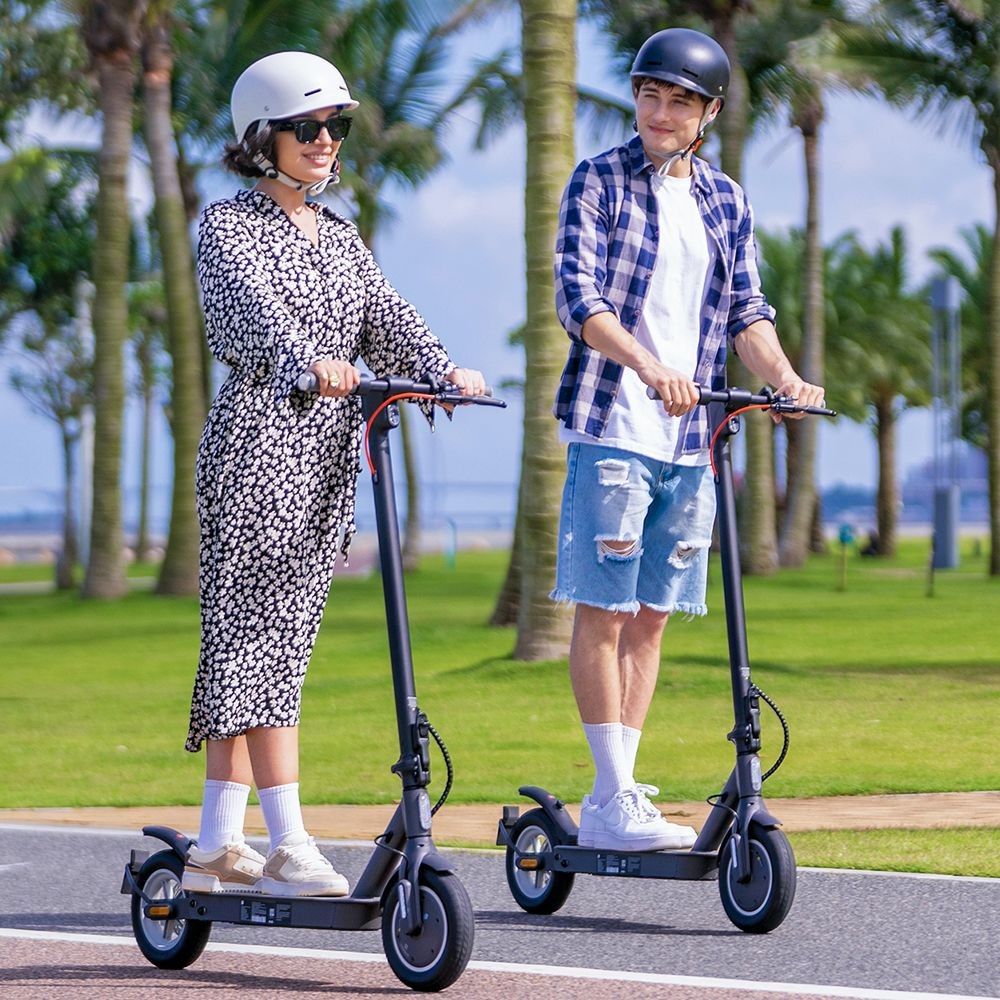 5TH WHEEL V30 Pro Foldable Electric Scooter 10 inch Tire 350W Motor 18 MPH Max Speed 19.9 Miles Range 36V 7.5Ah Battery Dual Braking System, Cruise Control and Handbar Turn Signal
