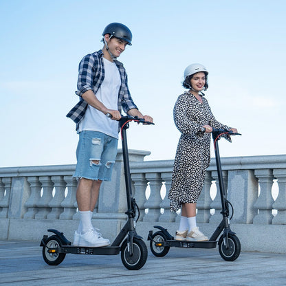 5TH WHEEL V30 Pro Foldable Electric Scooter 10 inch Tire 350W Motor 18 MPH Max Speed 19.9 Miles Range 36V 7.5Ah Battery Dual Braking System, Cruise Control and Handbar Turn Signal