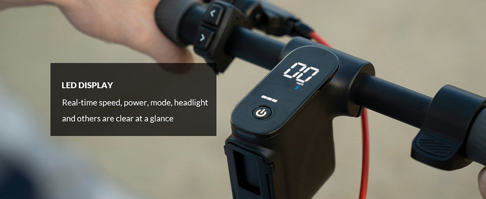 Elektrická koloběžka V30 Pro s pětikolovým pohonem, 10palcové pneumatiky s voštinovou úpravou, přední motor 350 W (MAX. 520 W), maximální rychlost 18 mph, baterie 36 V 7,5 Ah