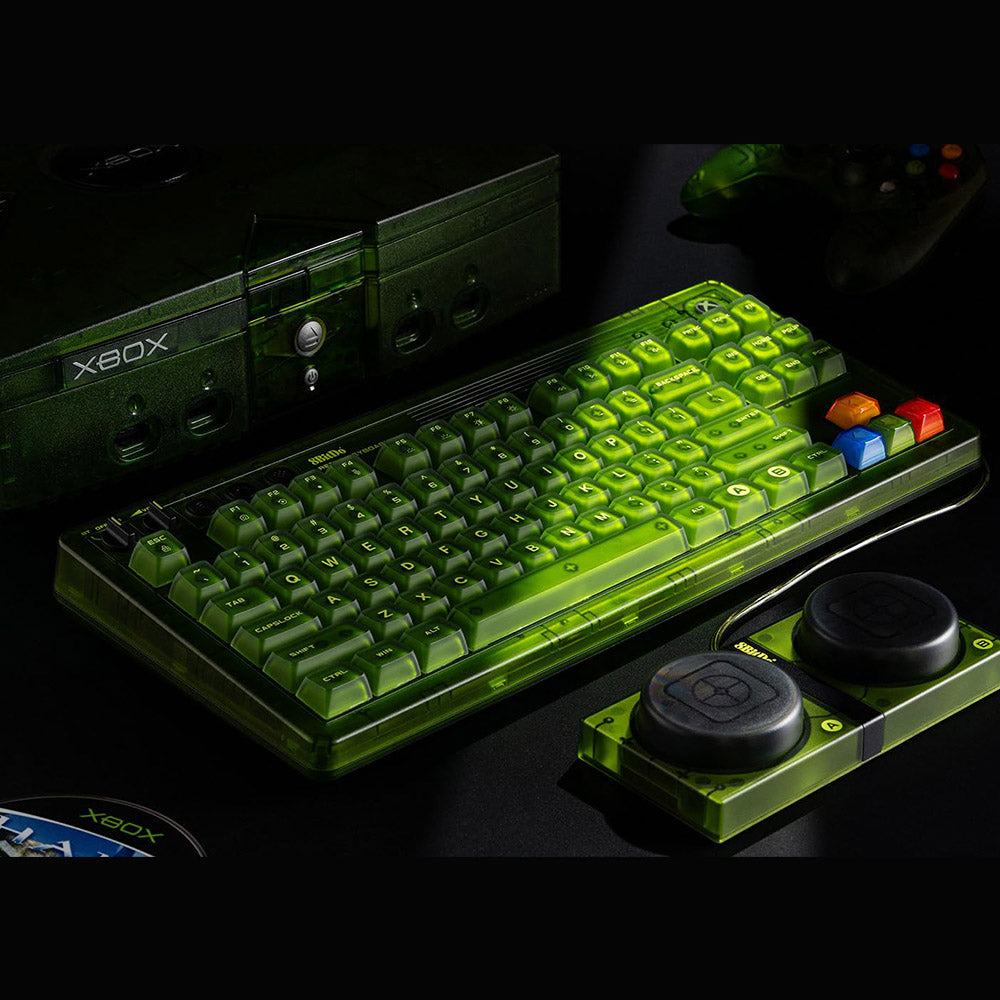 8BitDo Retro 87 Mechanical Keyboard Xbox Edition, 87 Keys, RGB Backlight, Hot Swappable PCB, Bluetooth/2.4G/USB-C Connection, Wireless Gaming Keyboard for Windows &amp; Android