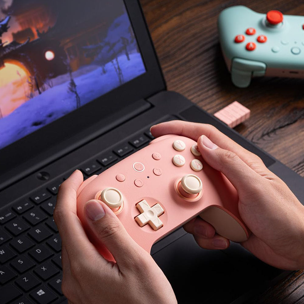 8BitDo Ultimate 2C Wireless Gaming Controller for Windows PC and Android, 1000Hz Polling Rate, Hall Effect Joysticks &amp; Hall Triggers - Pink