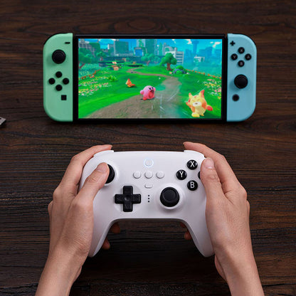 8Bitdo Ultimate Gaming Controller with Charging Dock, Hall Effect Sensing Joystick, Compatible with Switch, Windows &amp; Steam Deck - White