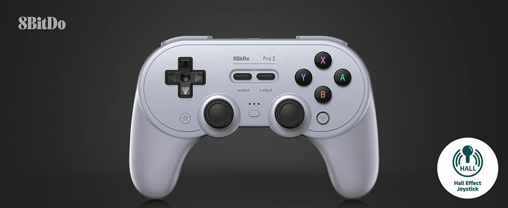 Herní ovladač 8BitDo Pro 2 s Bluetooth, joystick s Hallovým efektem, kompatibilní se Switch, PC, Android, Steam Deck, Apple a Raspberry Pi - G Classic Edition