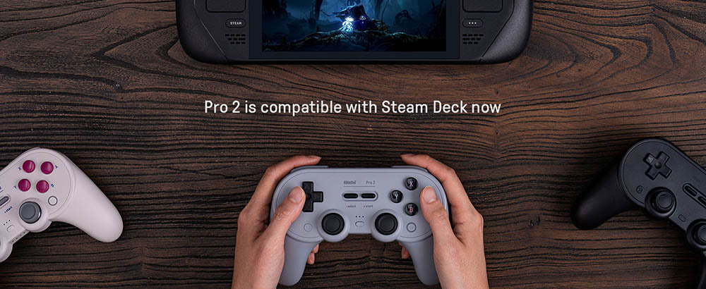 Herní ovladač 8BitDo Pro 2 s Bluetooth, joystick s Hallovým efektem, kompatibilní se Switch, PC, Android, Steam Deck, Apple a Raspberry Pi - G Classic Edition