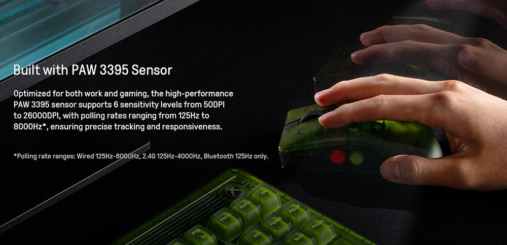 8BitDo Retro R8 Xbox Edition, 3 režimy připojení, vestavěná se senzorem PAW 3395, programovatelná tlačítka